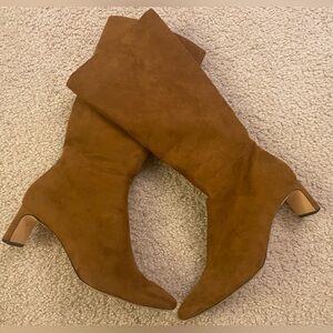 Elegant Tan Heeled Boots for Women